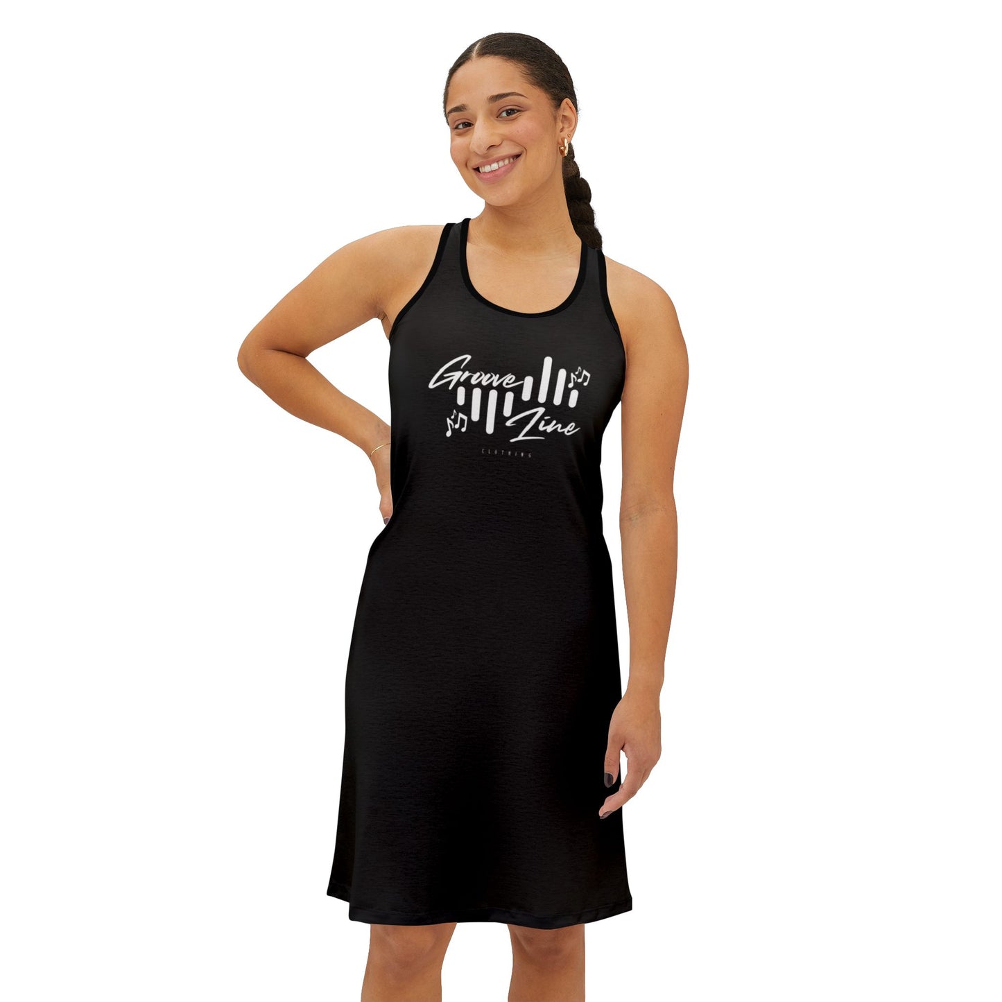 Groove Line Women's Black Racerback Dress - Casual Summer Vibe