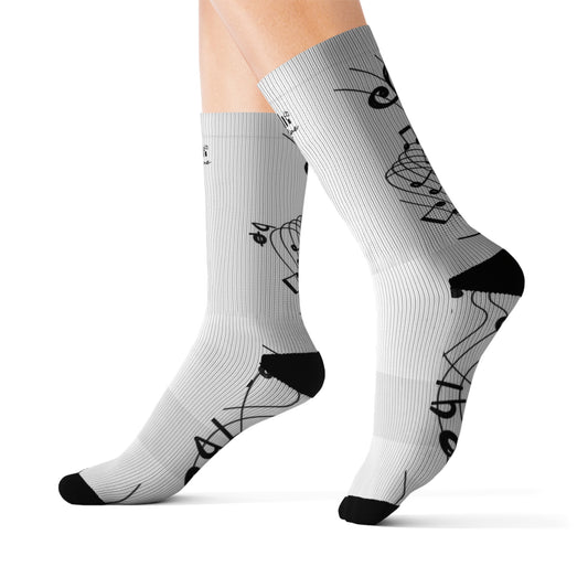 Groove Line Musical Notes Socks - Perfect Gift for Music Lovers