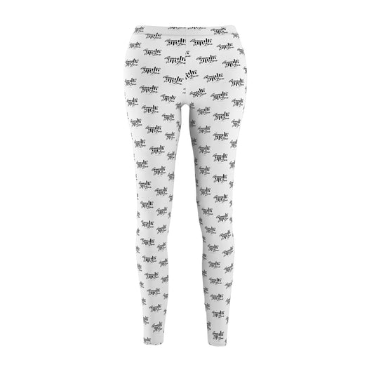 Groove Line Women's Leggings - Unique Black & White Design for Everyday Comfort