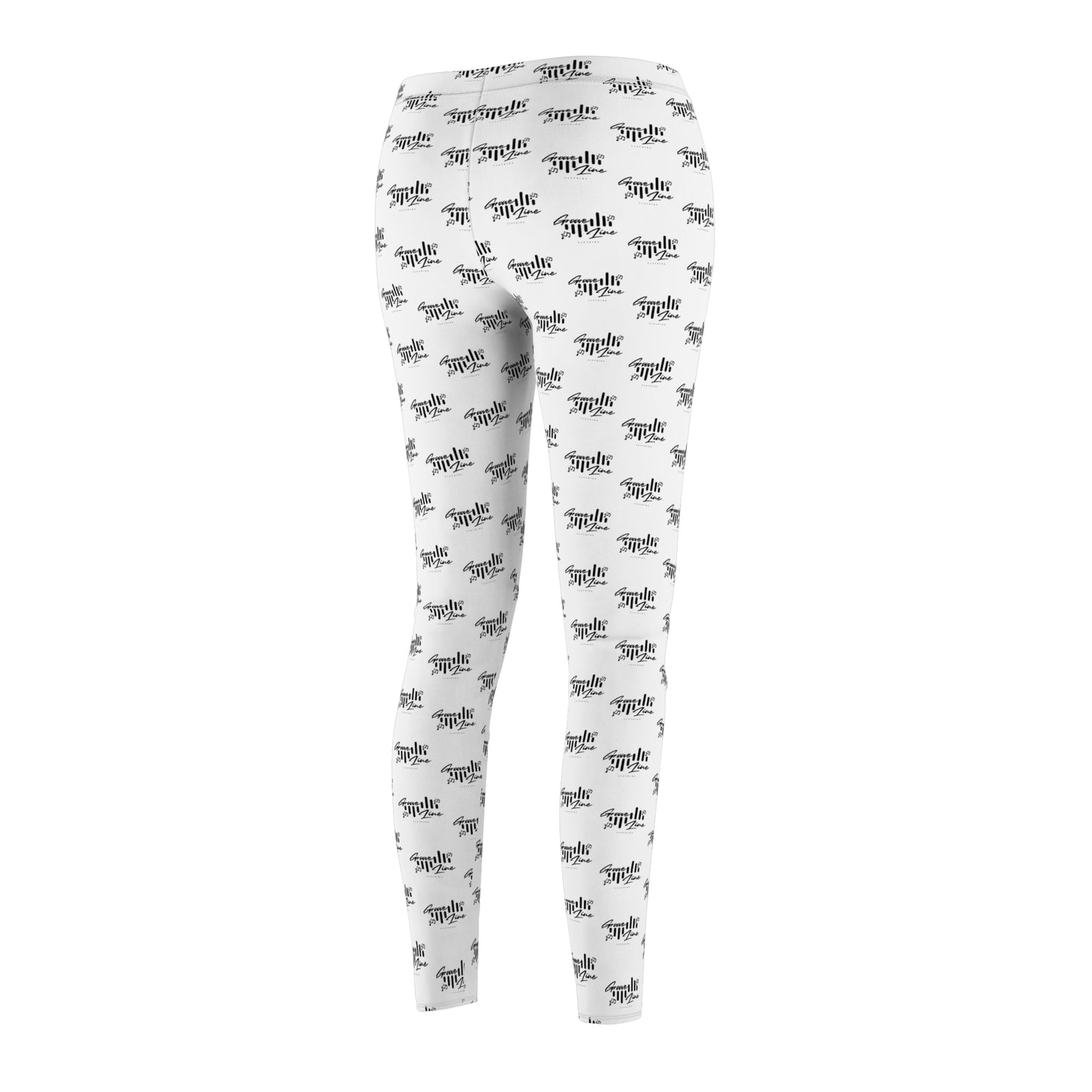 Groove Line Women's Leggings - Unique Black & White Design for Everyday Comfort