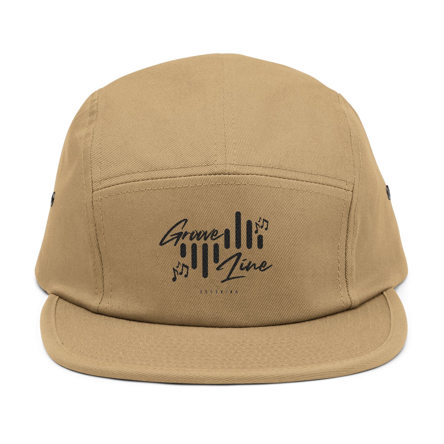 Groove Line Music 5-Panel Cap - Stylish Embroidered Hat for Music Lovers